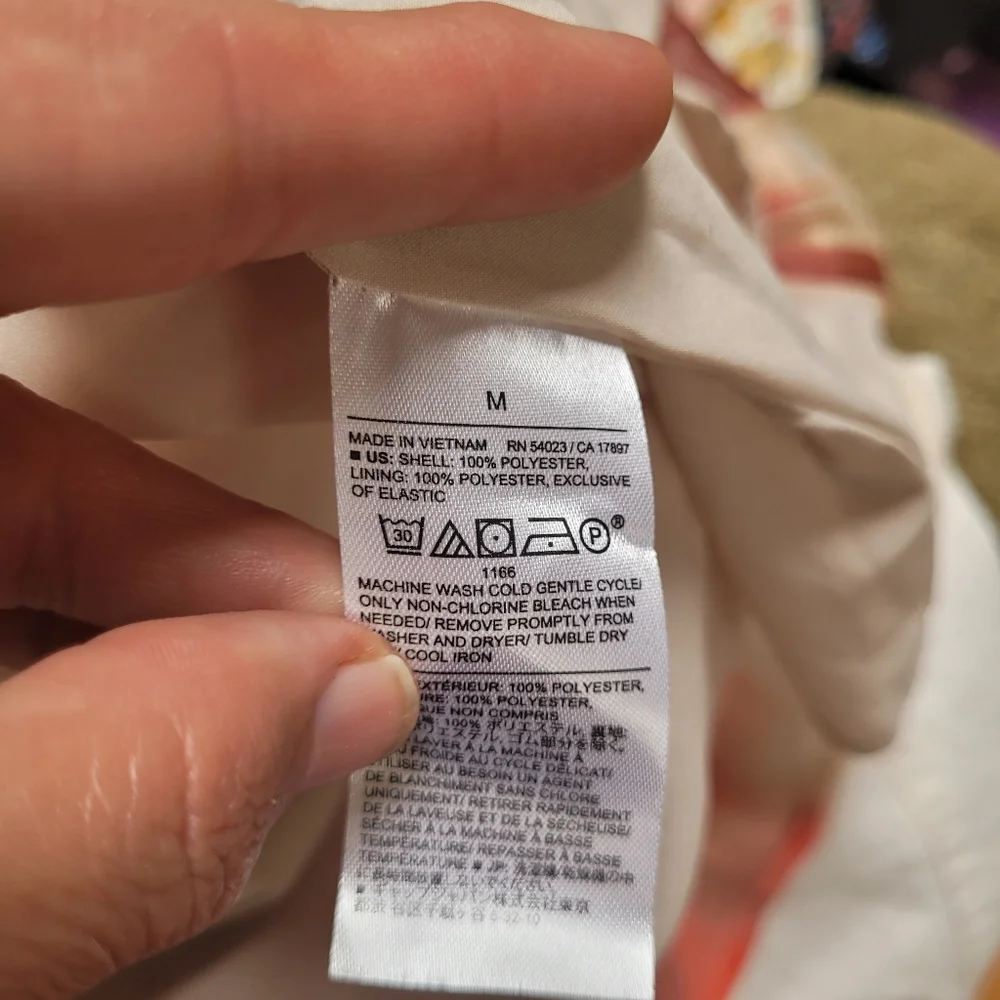 Banana Republic Factory Chiffon Watercolor Ruffle Dress With Tie Back NWT - Picture 10 of 10